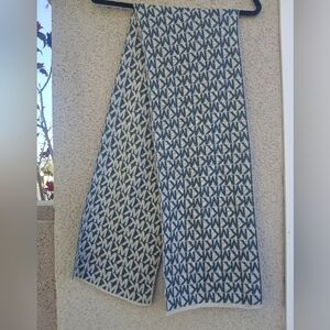 Michael Kors Gray & Cream MK Monogram Scarf